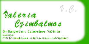 valeria czimbalmos business card